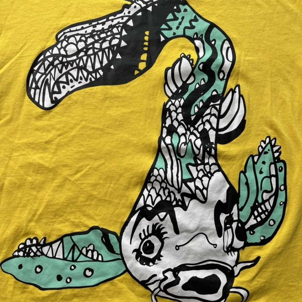 IKEA Koi Fish Graphic Tee Men's Large Blue Japanese Style T-Shirt